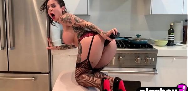  Naughty big tits MILF Joanna Angel put dildo in pussy and she pleased herself